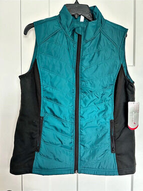Exertek Quilted Vest in Green & Black